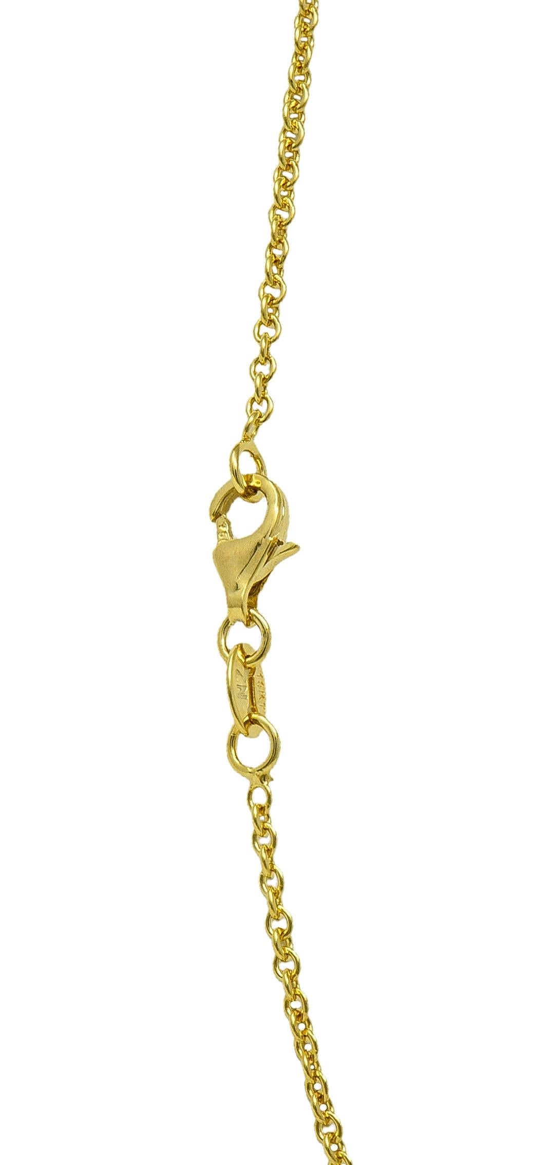 2000's Amethyst 18 Karat Yellow Gold Station Necklace