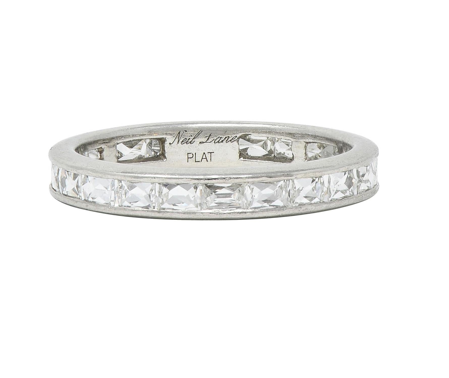 Neil Lane Couture French Cut 2.05 CTW Diamond Eternity Channel Band Ring