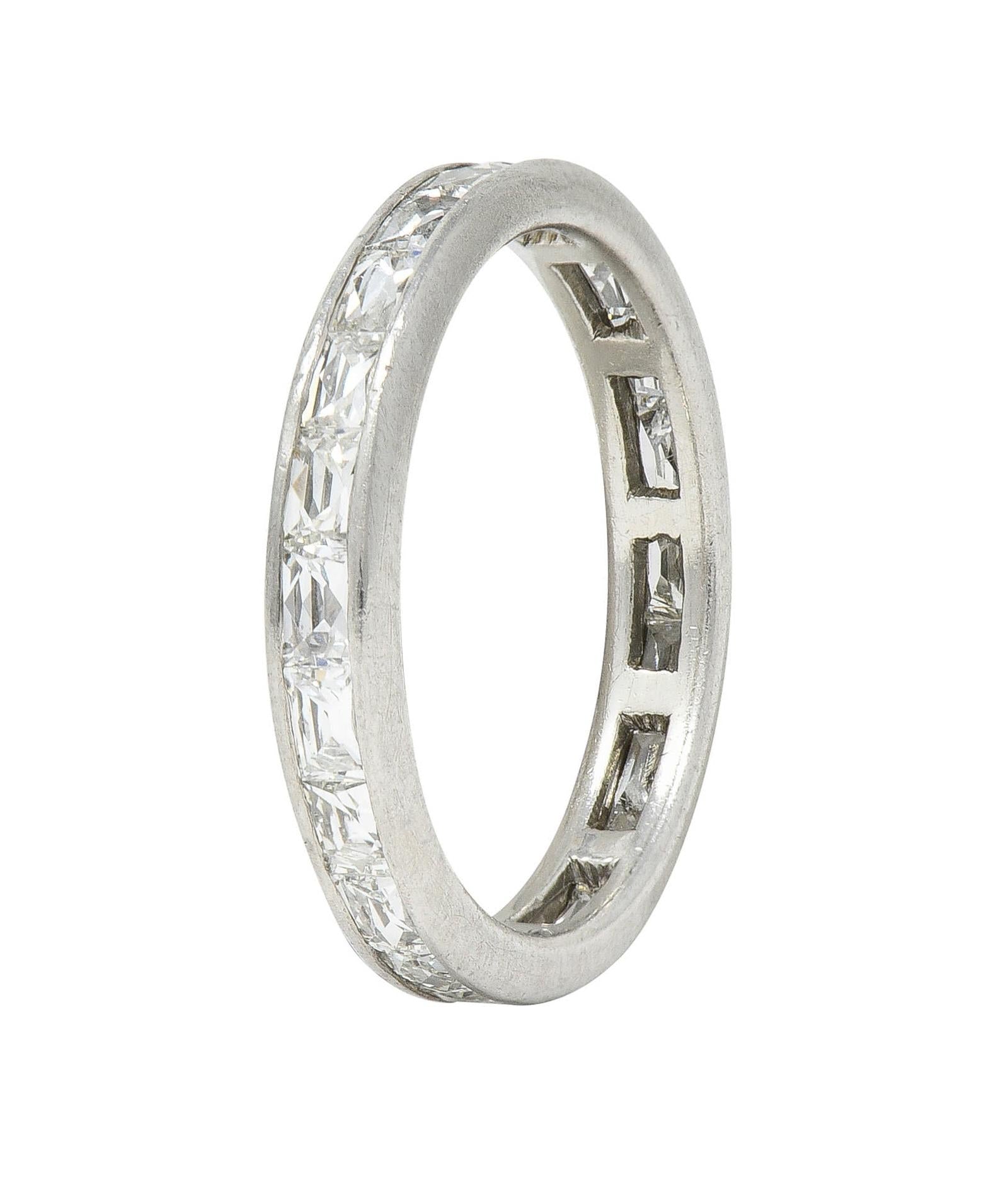 Neil Lane Couture French Cut 2.05 CTW Diamond Eternity Channel Band Ring