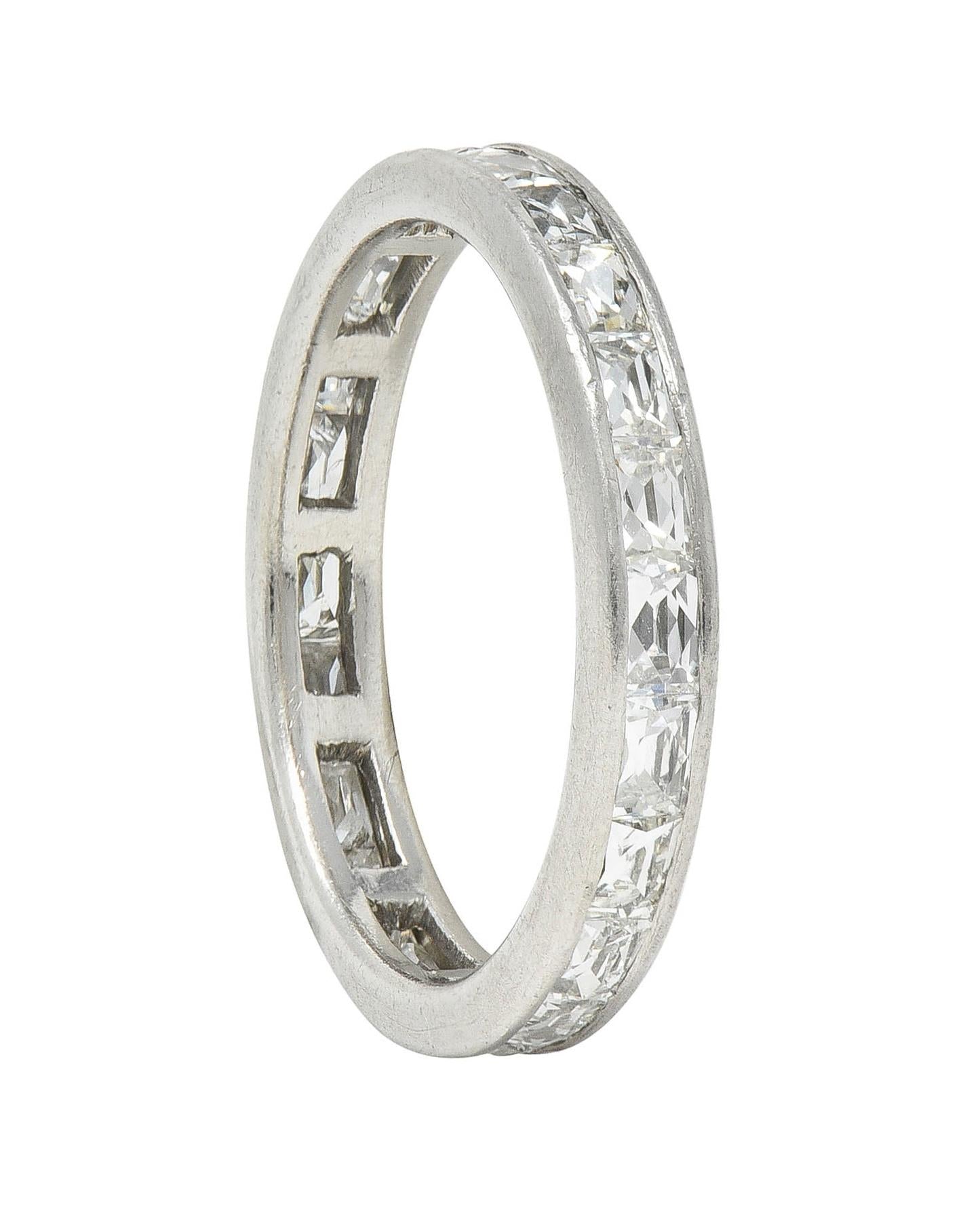 Neil Lane Couture French Cut 2.05 CTW Diamond Eternity Channel Band Ring