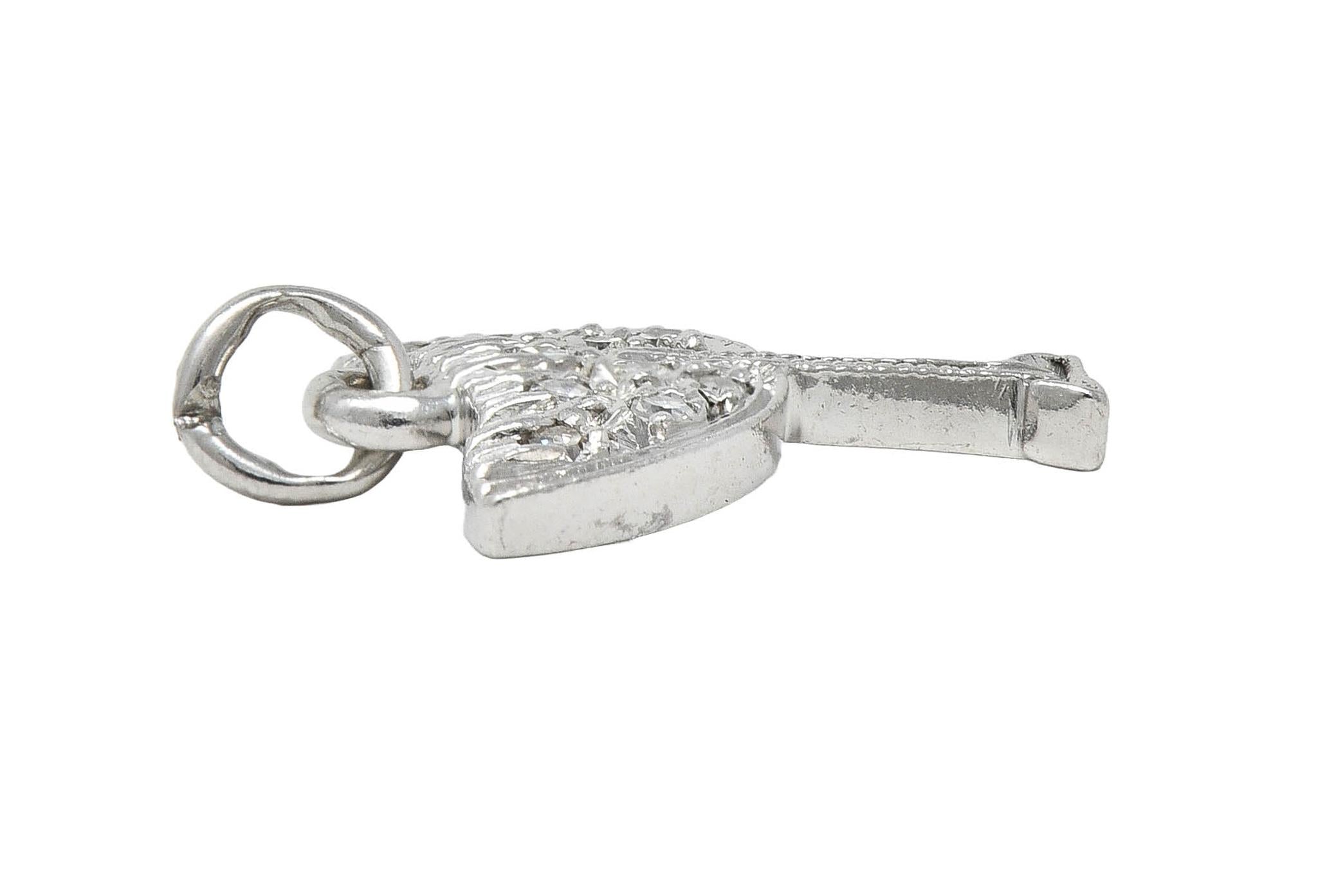 Edwardian Diamond Platinum Antique Horse Saddle Charm