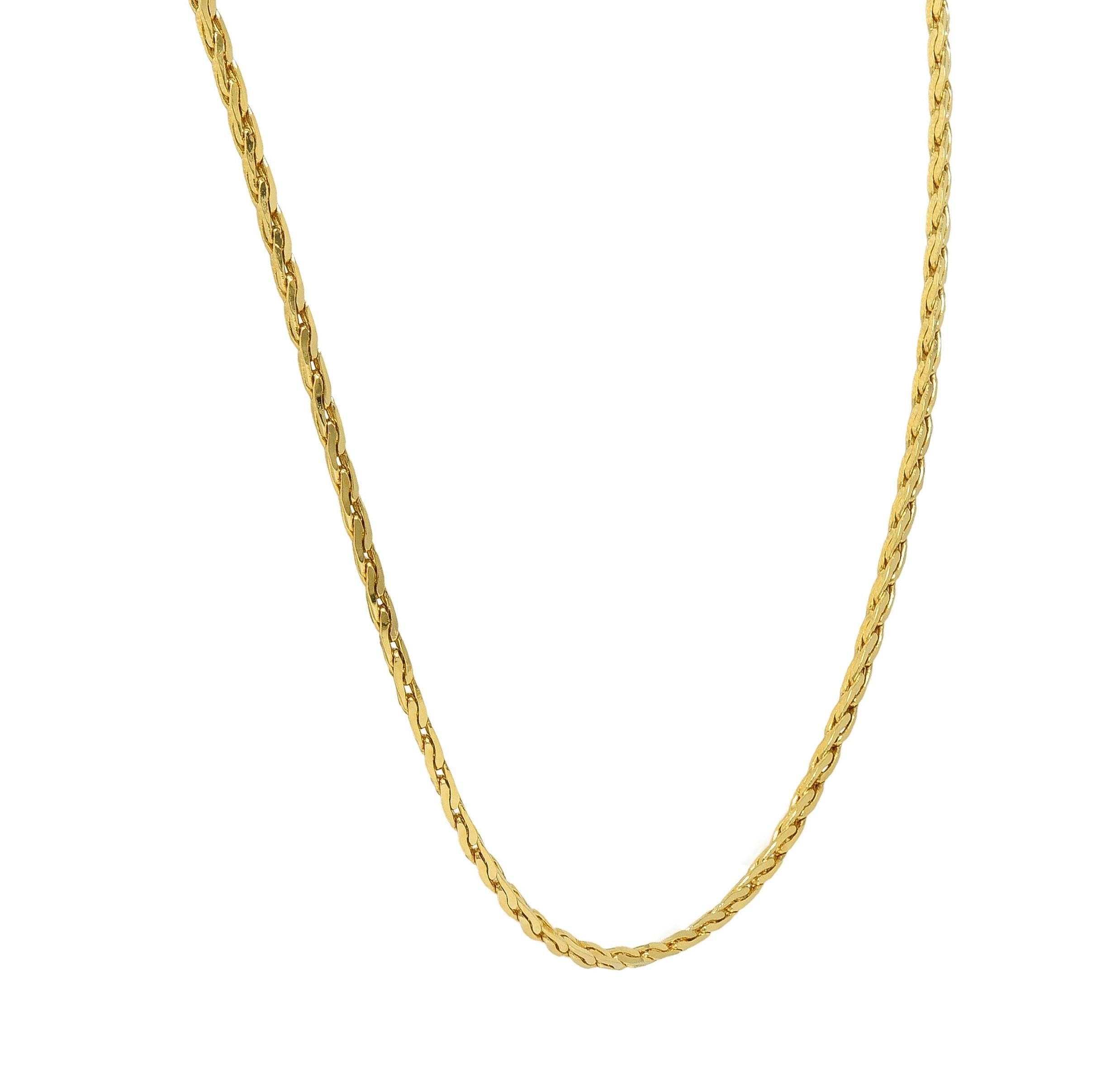 Gucci 1990's 18 Karat Yellow Gold Vintage Unisex Chain Necklace