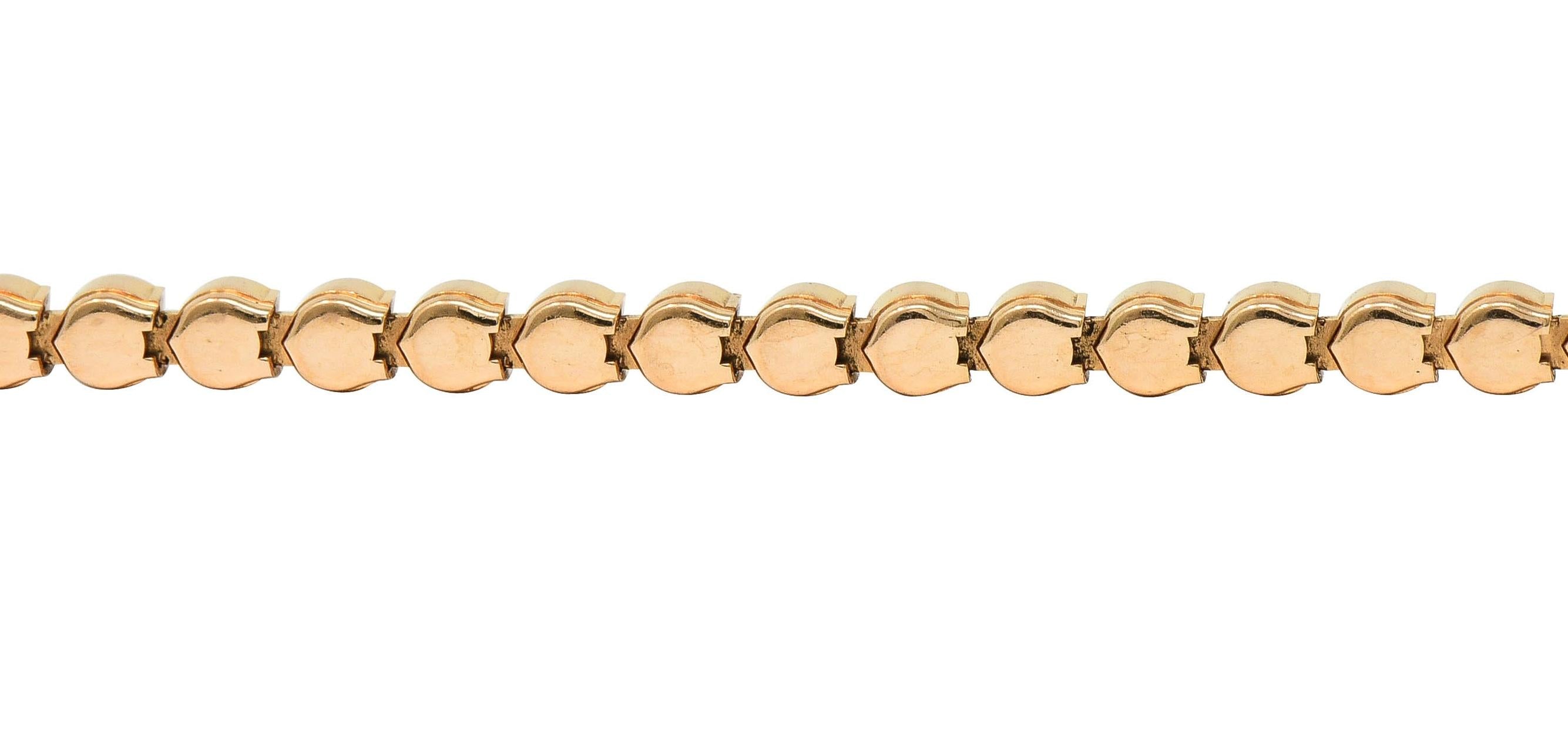 Cartier 1.54 CTW Diamond 18 Karat Rose Gold C De Cartier Line Bracelet