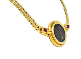 Bulgari Ruby Ancient Coin 18 Karat Gold Monete Roman Caligula Collar Necklace