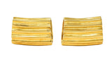 Aldo Cipullo 1970's 18 Karat Yellow Gold Vintage Rigatoni Earrings