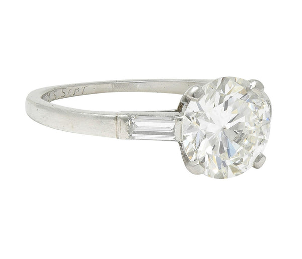 Tiffany & Co. Mid-Century 2.00 CTW Diamond Platinum Three Stone Engagement Ring