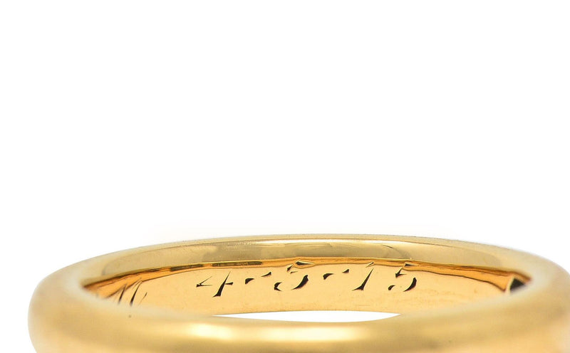 Bailey Banks & Biddle 1915 18 Karat Yellow Gold Antique Wedding Band Ring