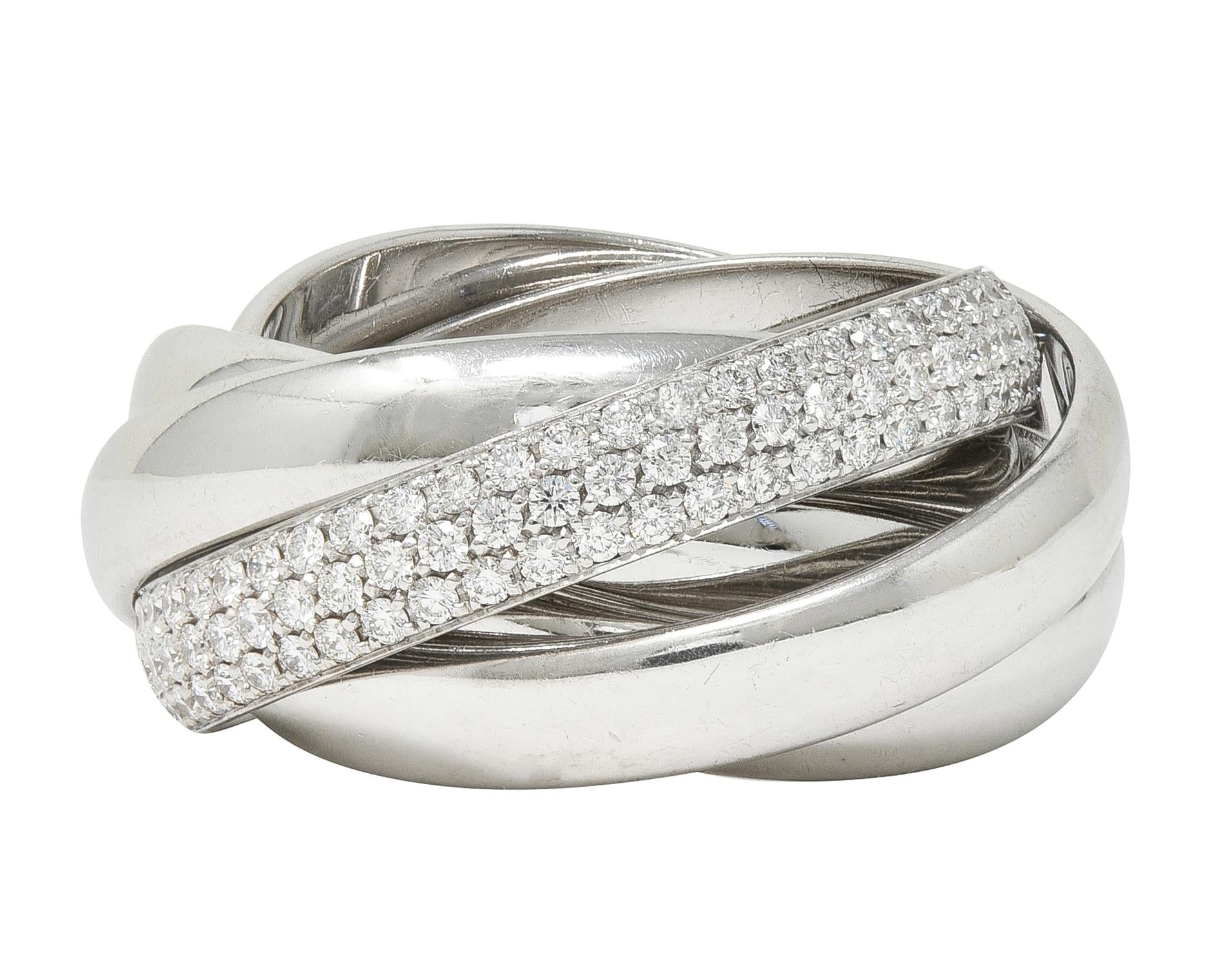 Paloma Picasso Tiffany & Co. Diamond 18K White Gold Vintage Melody Band Ring