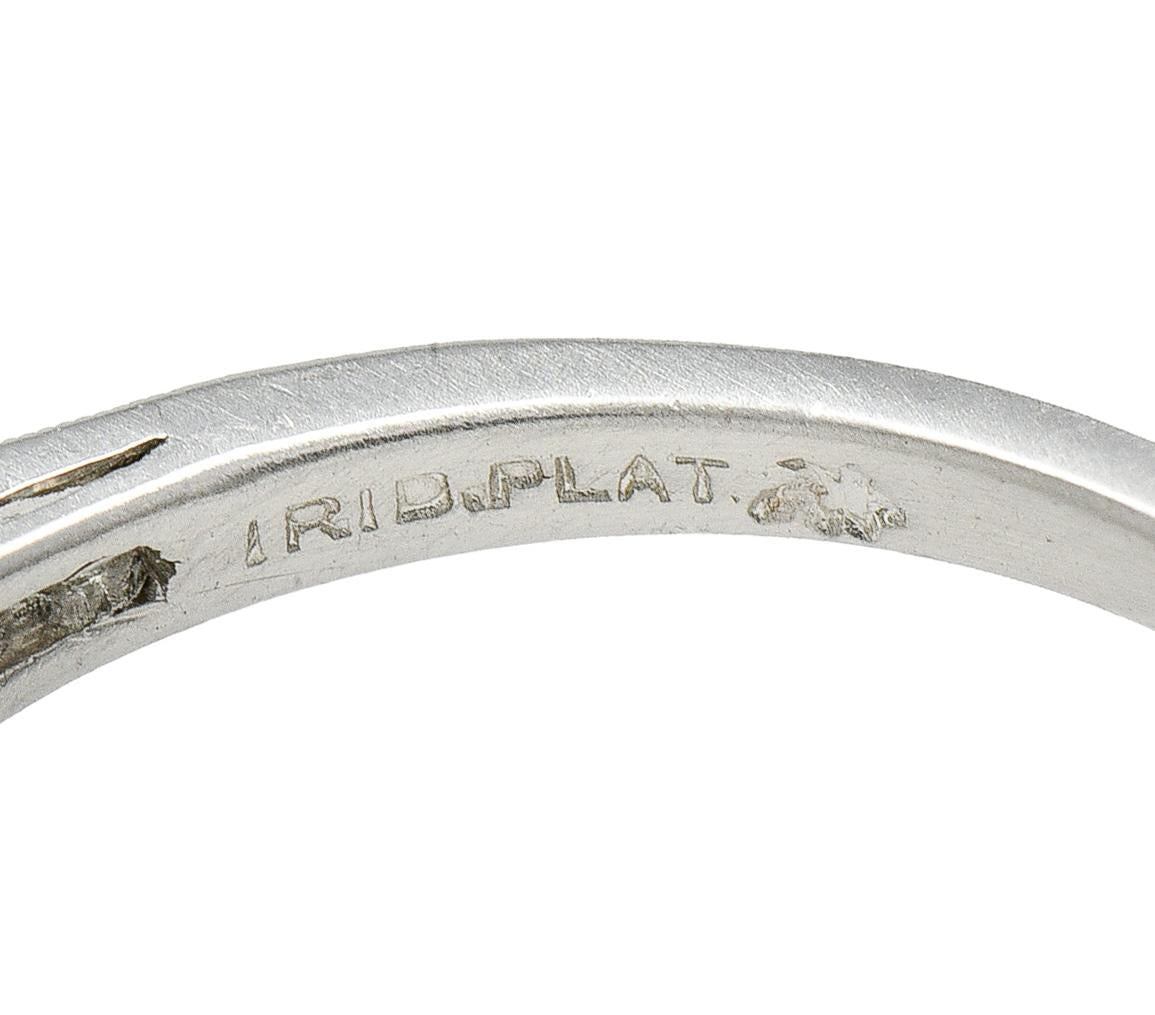 Mid-Century 1.12 CTW Old European Cut Diamond Platinum Vintage Engagement Ring