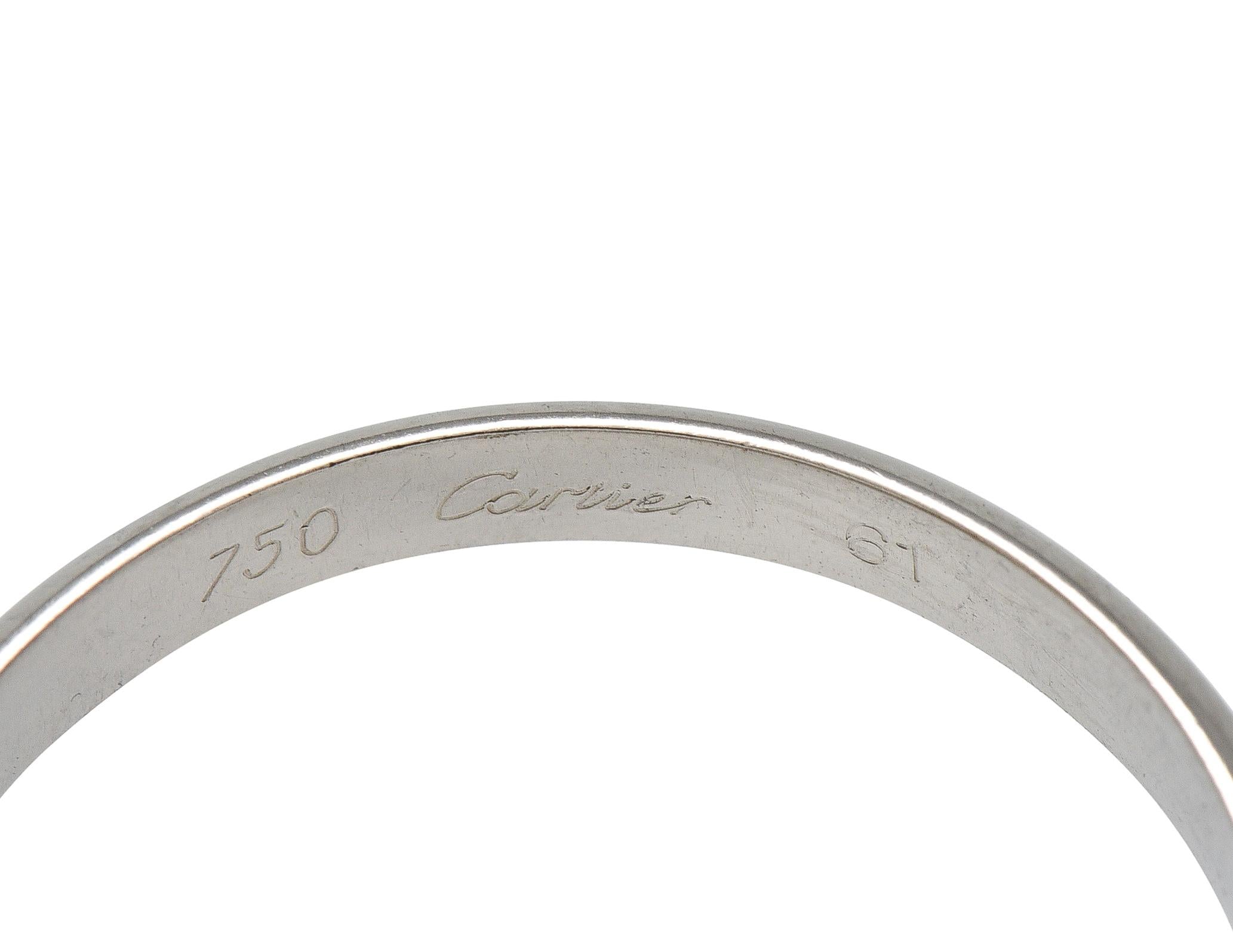 Cartier 1999 French 18 Karat White Gold Vintage Trinity Rolling Band Ring