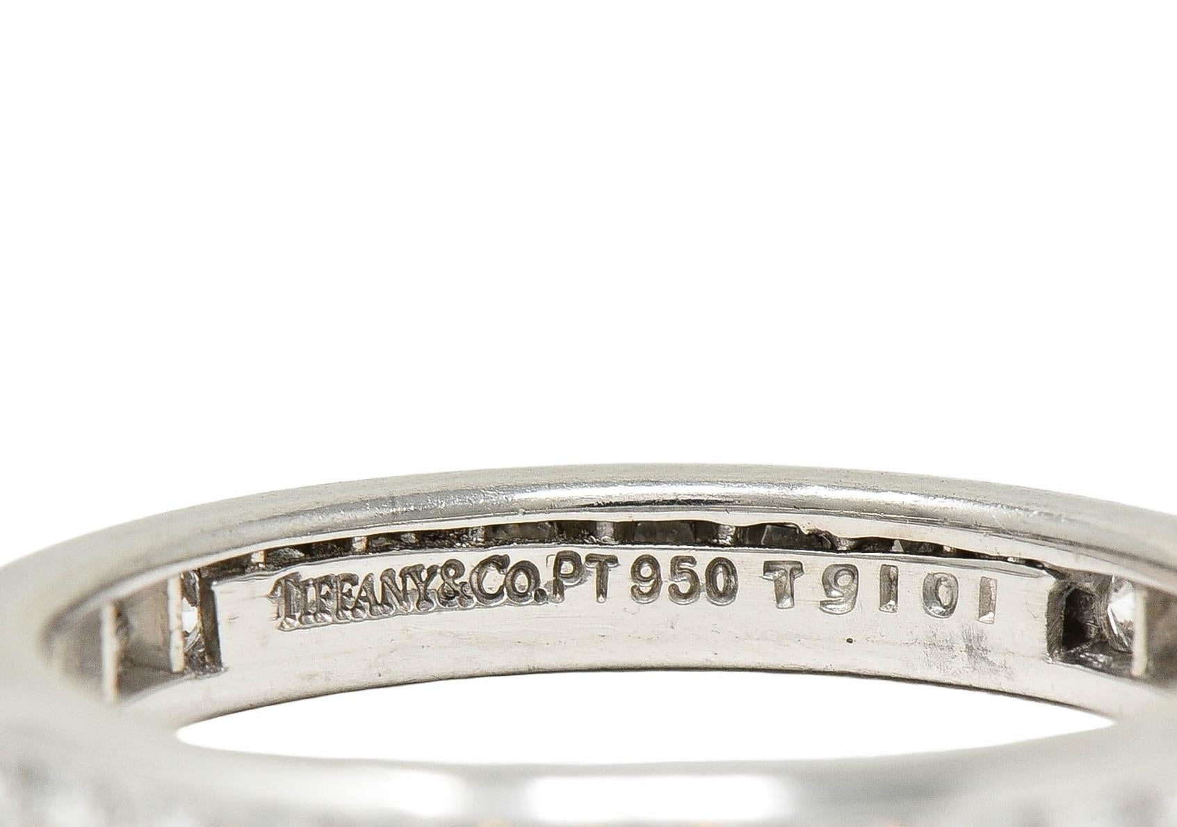 Tiffany & Co. 2000's 0.90 CTW Diamond Platinum Eternity Wedding Band Ring