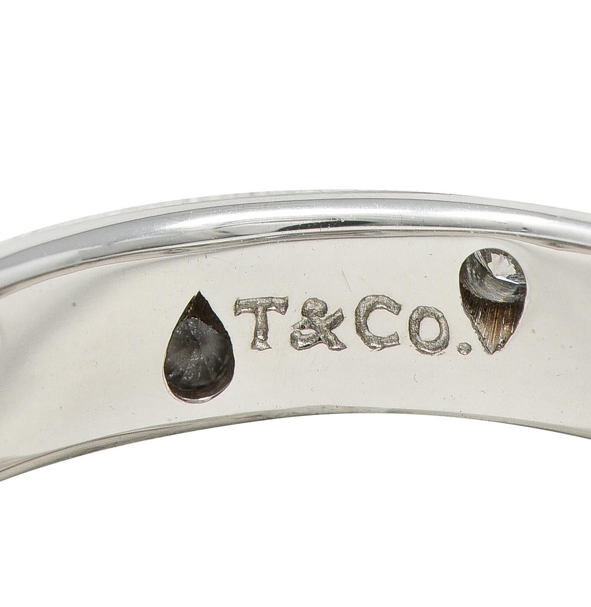 Tiffany & Co. 2000's Diamond Platinum Etoile Band Ring