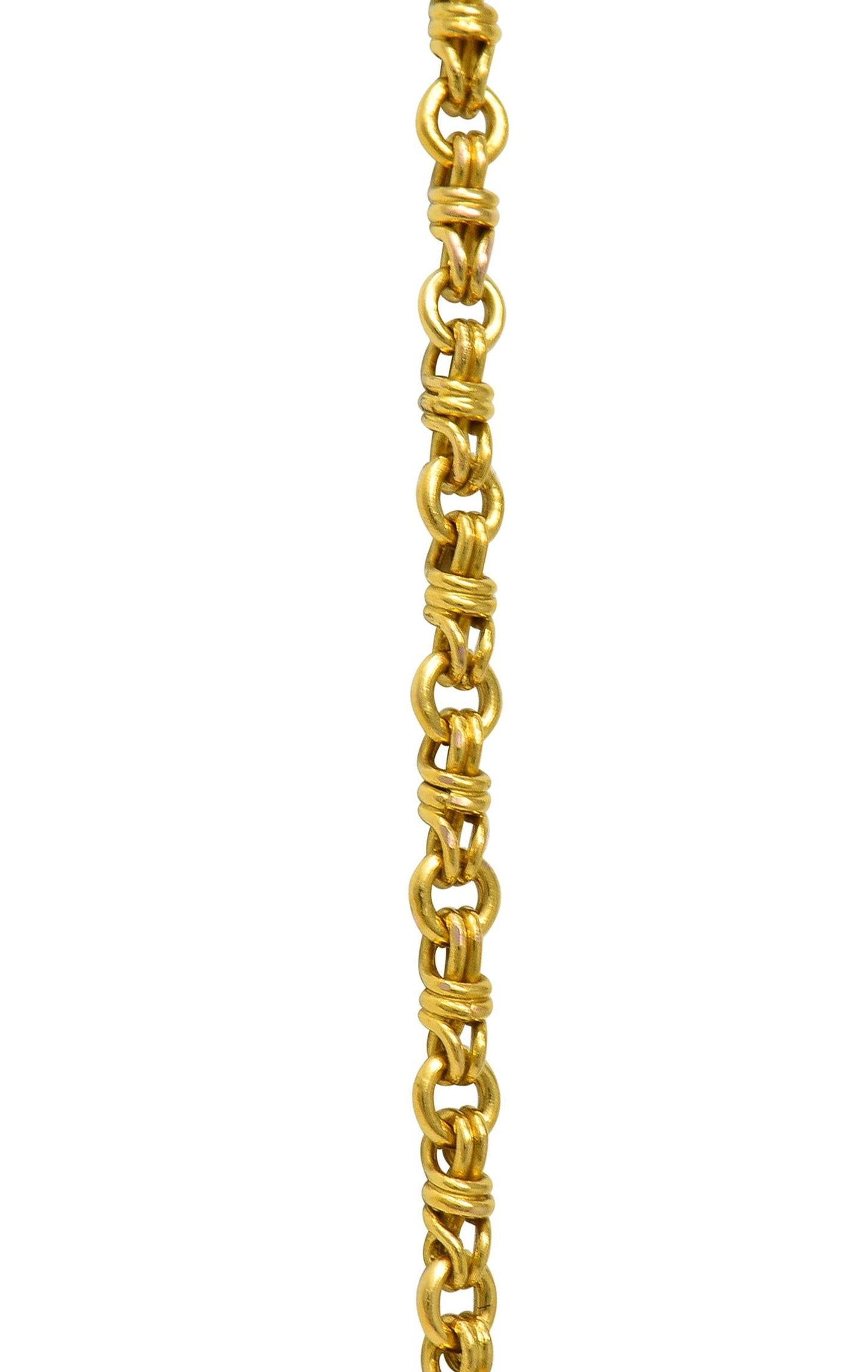 Vintage 14 Karat Yellow Gold Infinity Link Chain Necklace