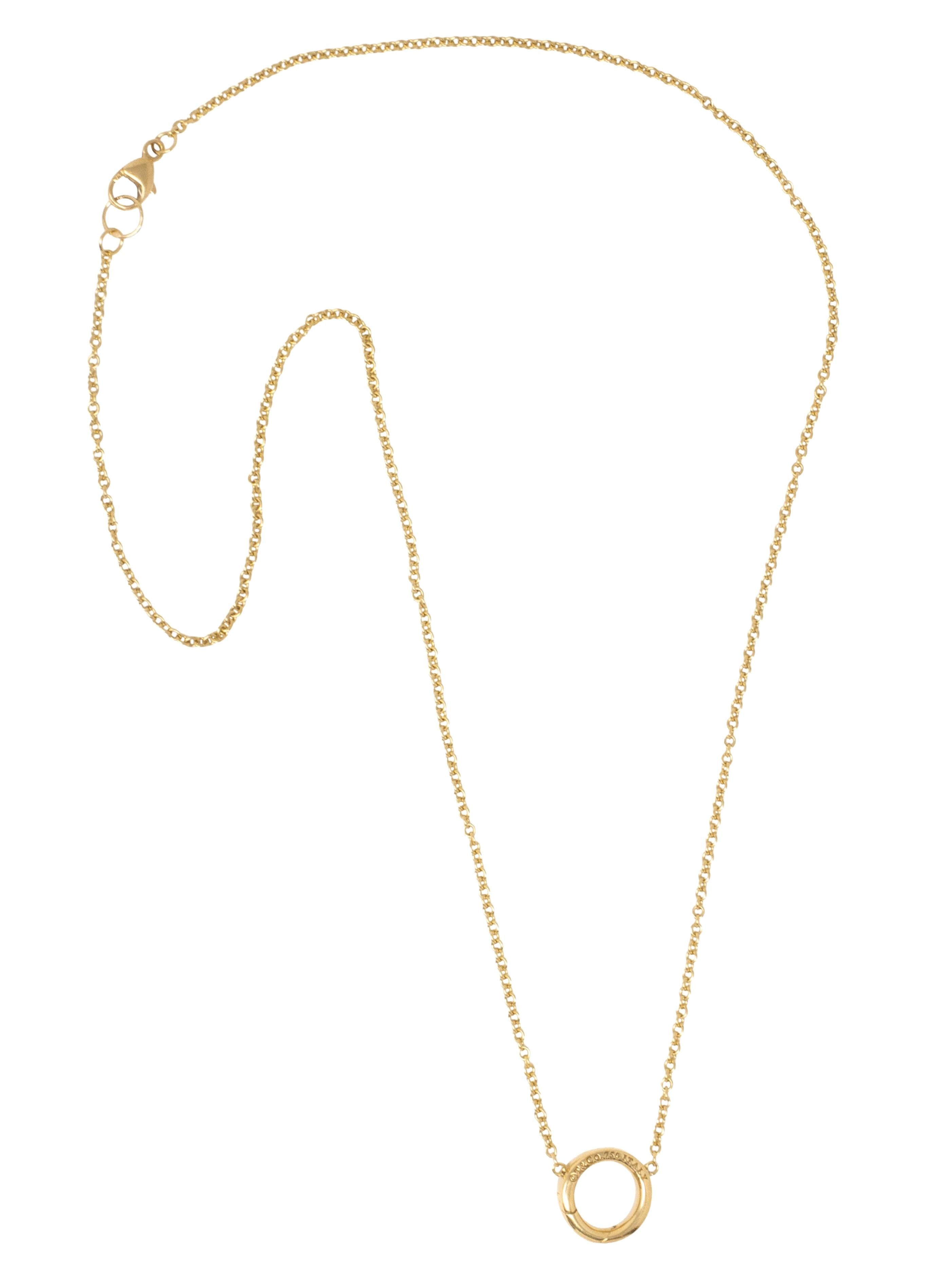 Tiffany & Co. 2000's 18 Karat Yellow Gold Hinged Station Necklace
