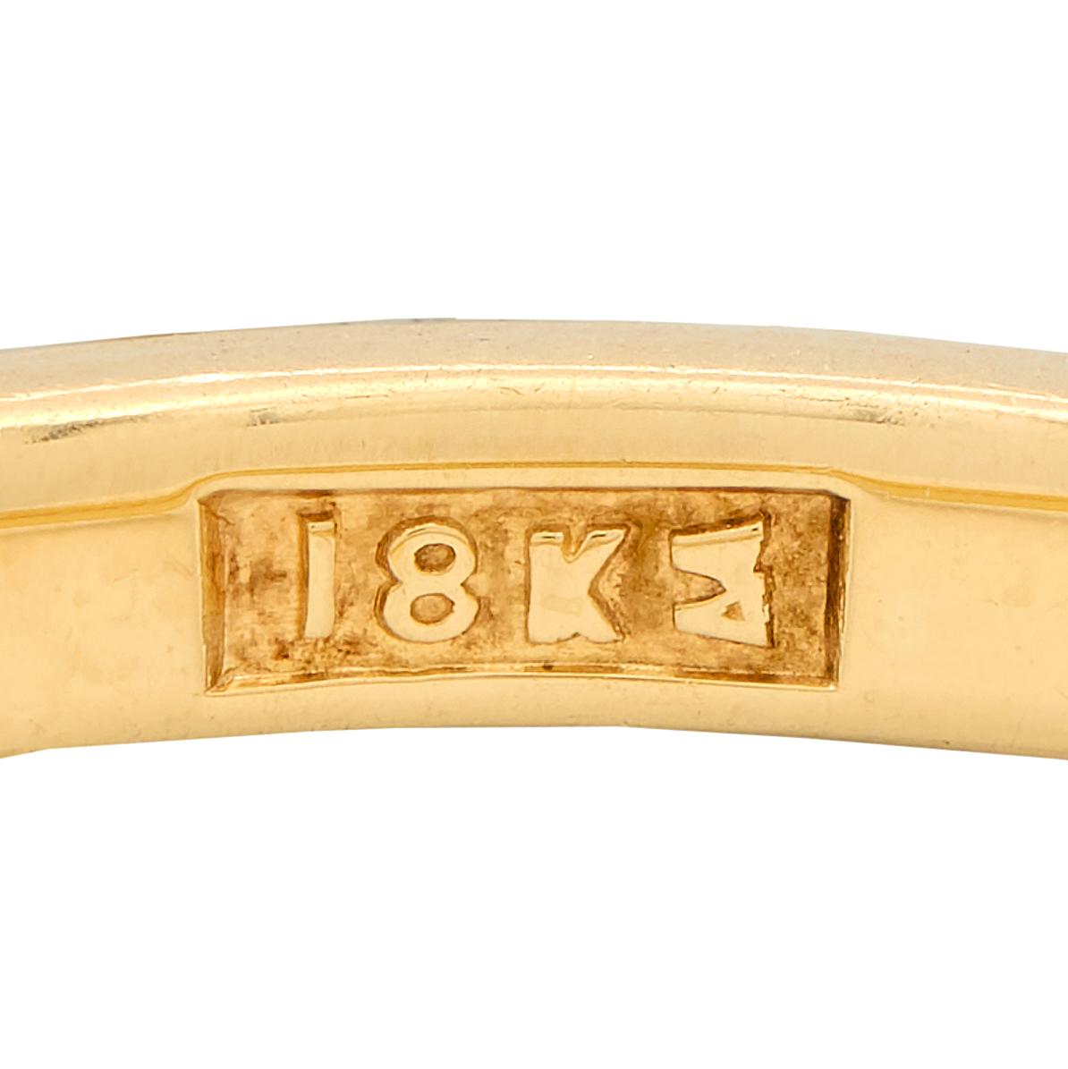 J.R. Wood & Sons Retro 18 Karat Yellow Gold Vintage Wedding Band Ring