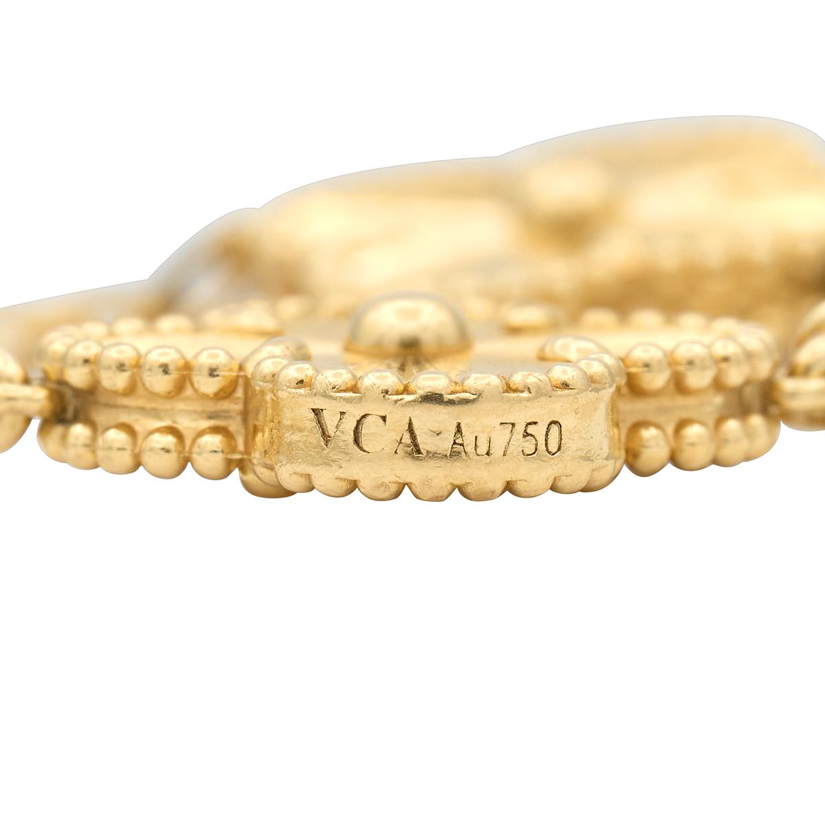 Van Cleef & Arpels 2020's 18K Gold Contemporary Alhambra Station Link Bracelet