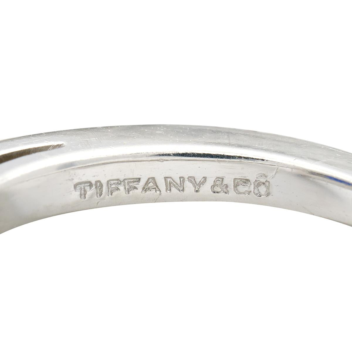 Tiffany & Co. Mid-Century No Heat Sapphire Diamond Platinum Vintage Halo Ring
