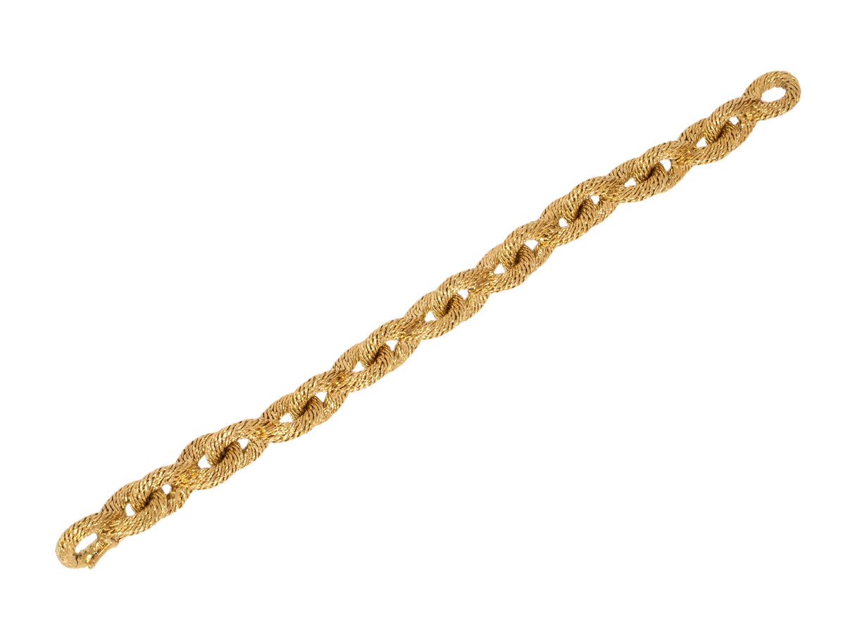 Bulgari Georges L'Enfant 1960's 18K Gold Vintage Woven Mesh Link Bracelet