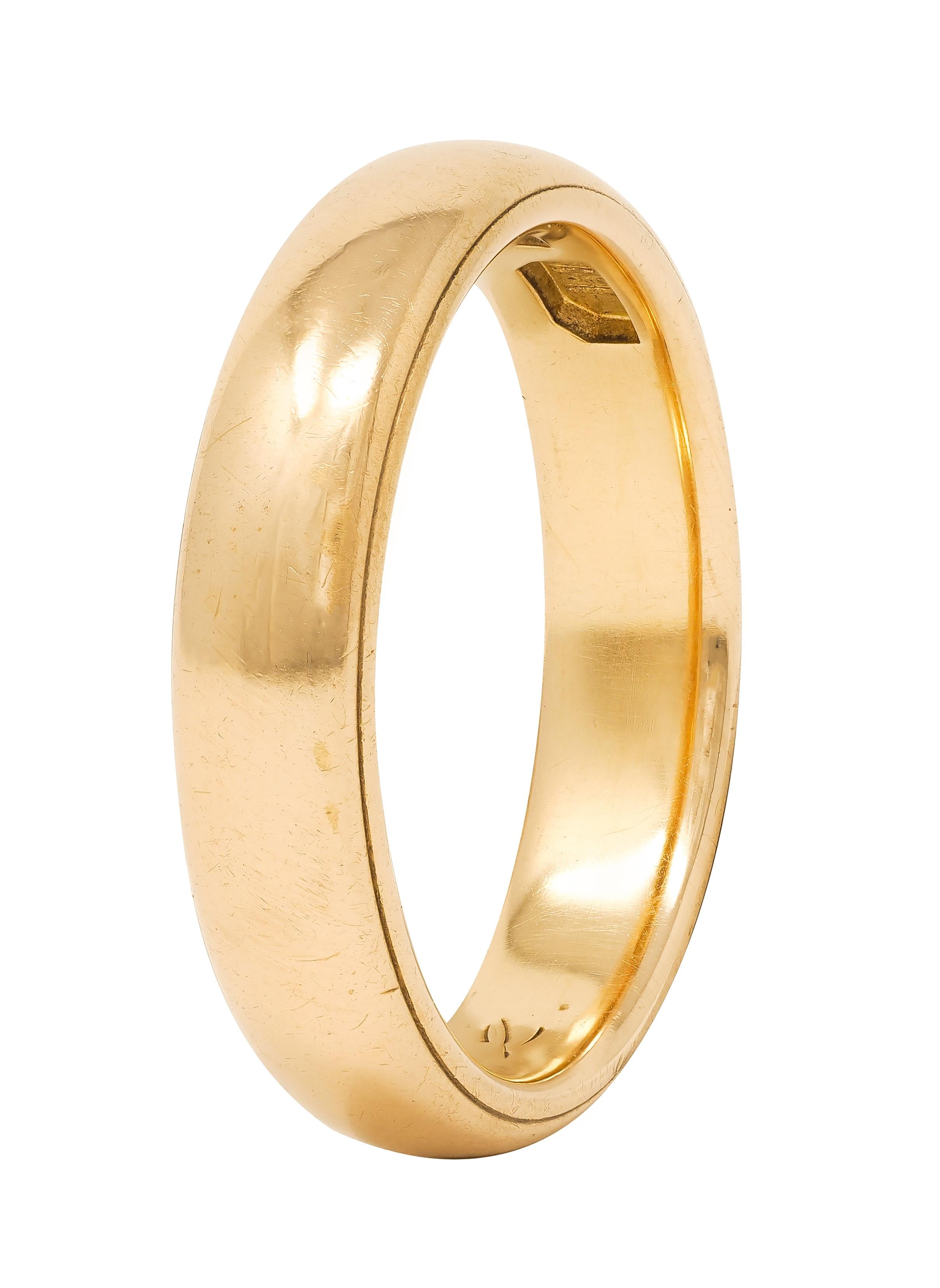 1912 18 Karat Yellow Gold Antique Wedding Band Ring