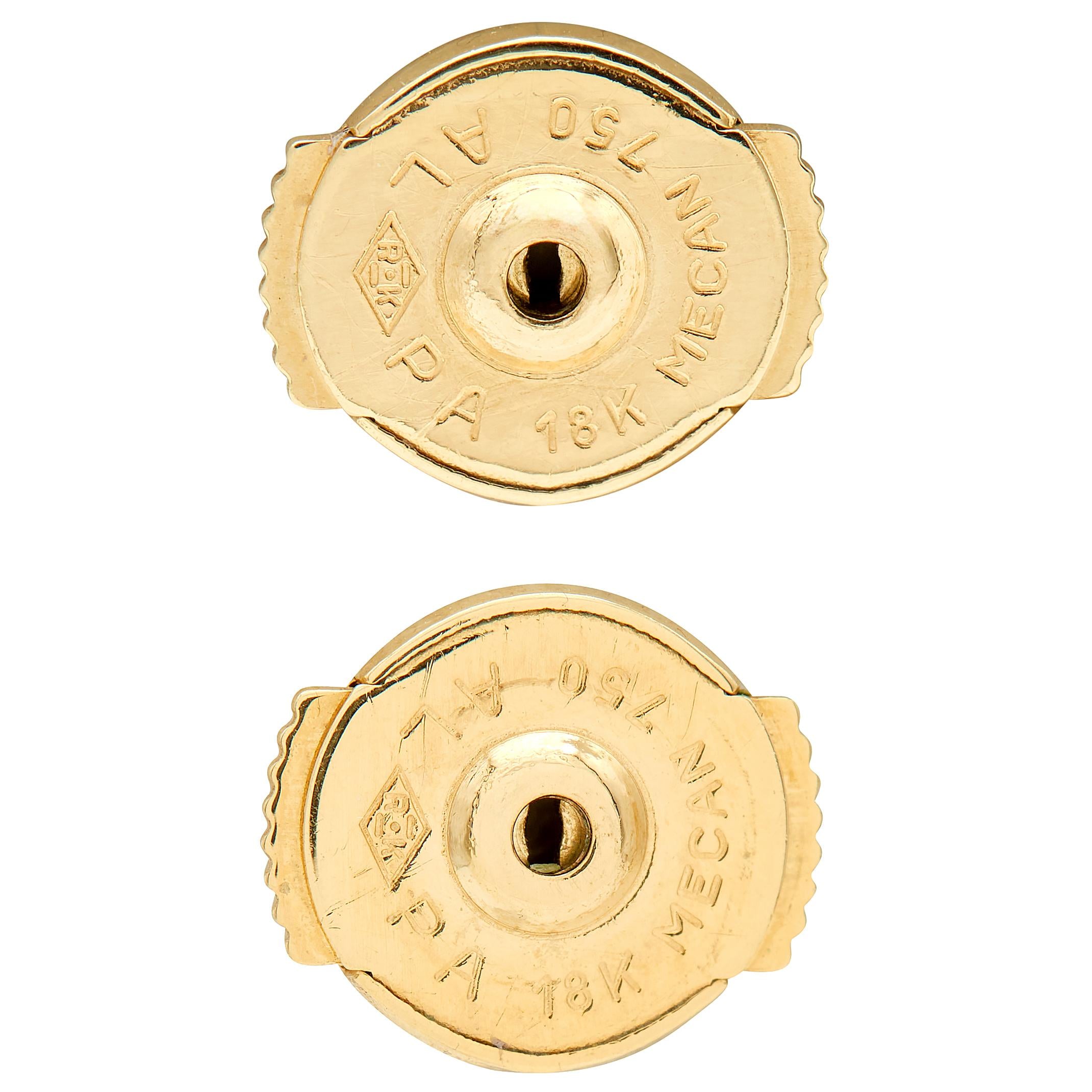 Chopard 2000 1.00 CTW Diamond 18 Karat Yellow Gold Happy Diamonds Drop Earrings