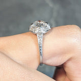 Art Deco 1.32 CTW Old European Cut Diamond Platinum Halo Vintage Engagement Ring Wilson's Estate Jewelry