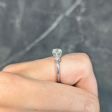 Mid-Century 0.65 CTW Transitional Cut Diamond 18 Karat White Gold Engagement Ring Wilson's Estate Jewelry