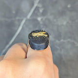 Victorian Japanese Shakudo 14 Karat Yellow Gold Swallow Bird Antique Ring