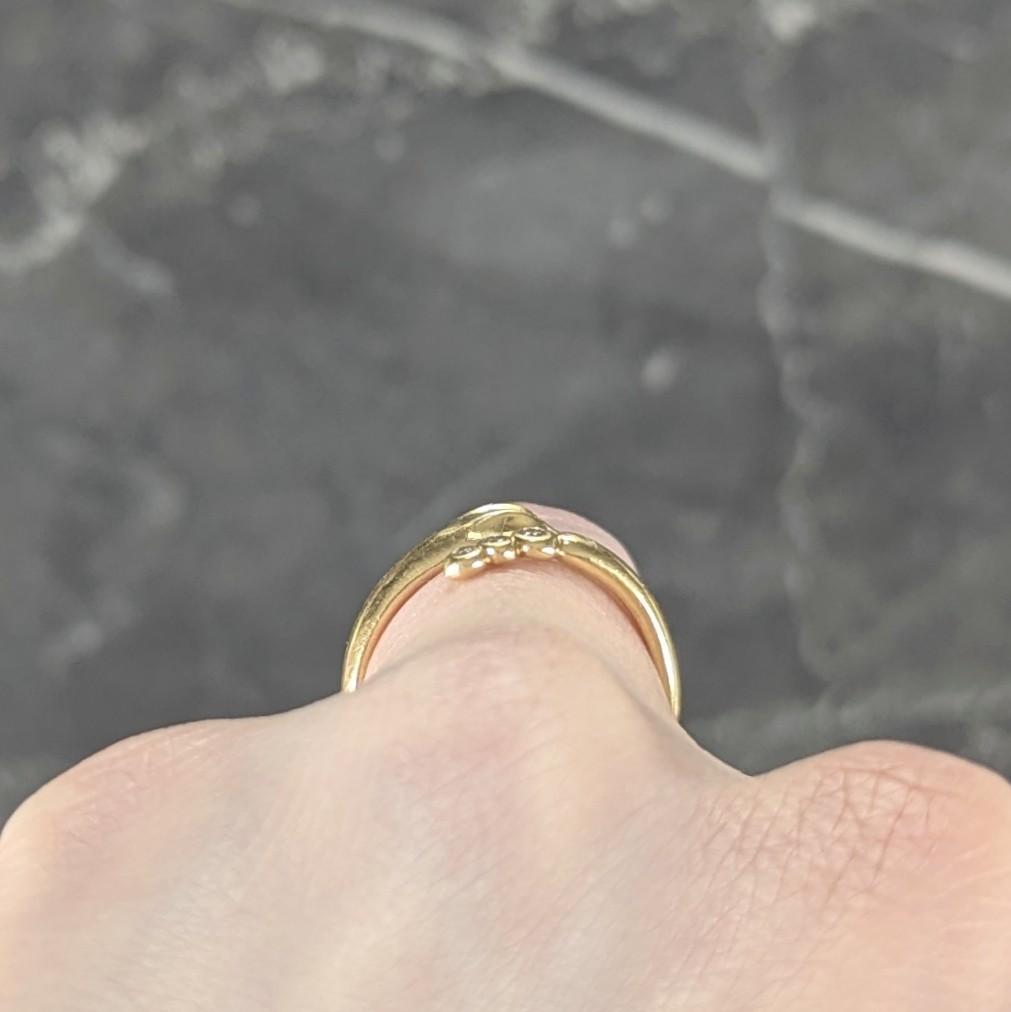 Elsa Peretti Tiffany & Co. Diamond 18 Karat Yellow Gold Snake Bypass Ring