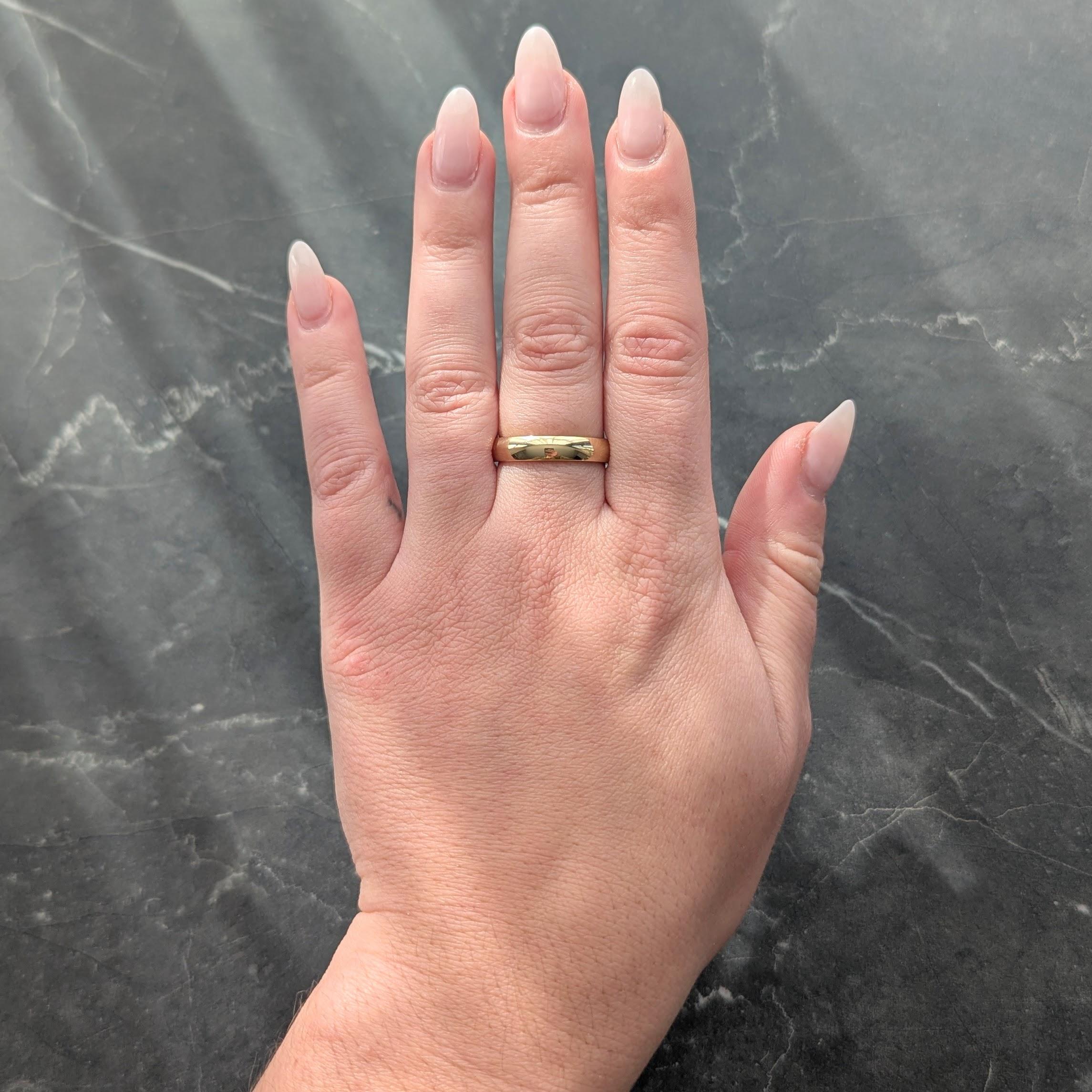 Tiffany & Co. 1990's 18 Karat Yellow Gold Vintage Wedding Band Ring