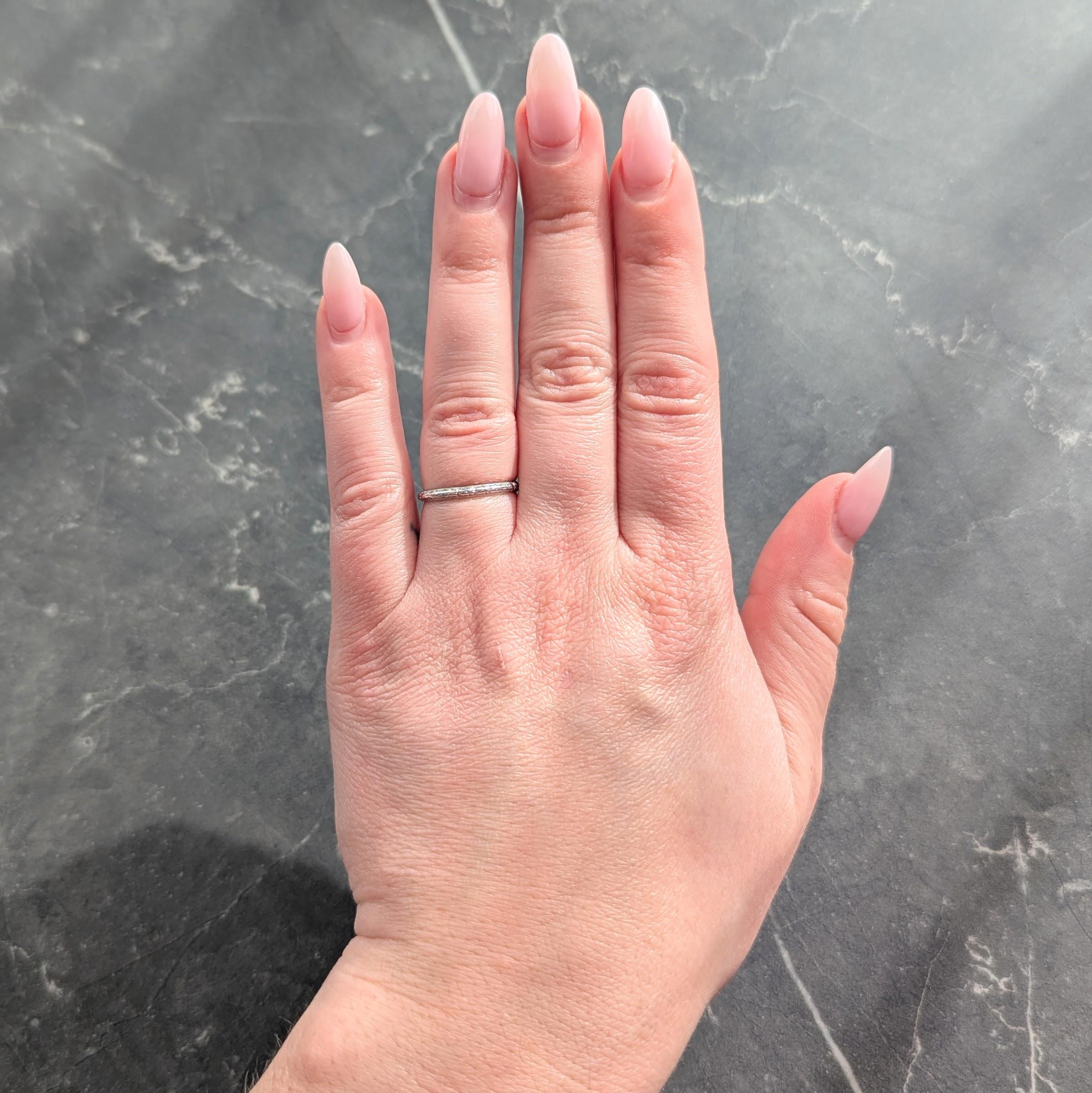 Art Deco 1932 Platinum Orange Blossom Vintage Wedding Band Ring