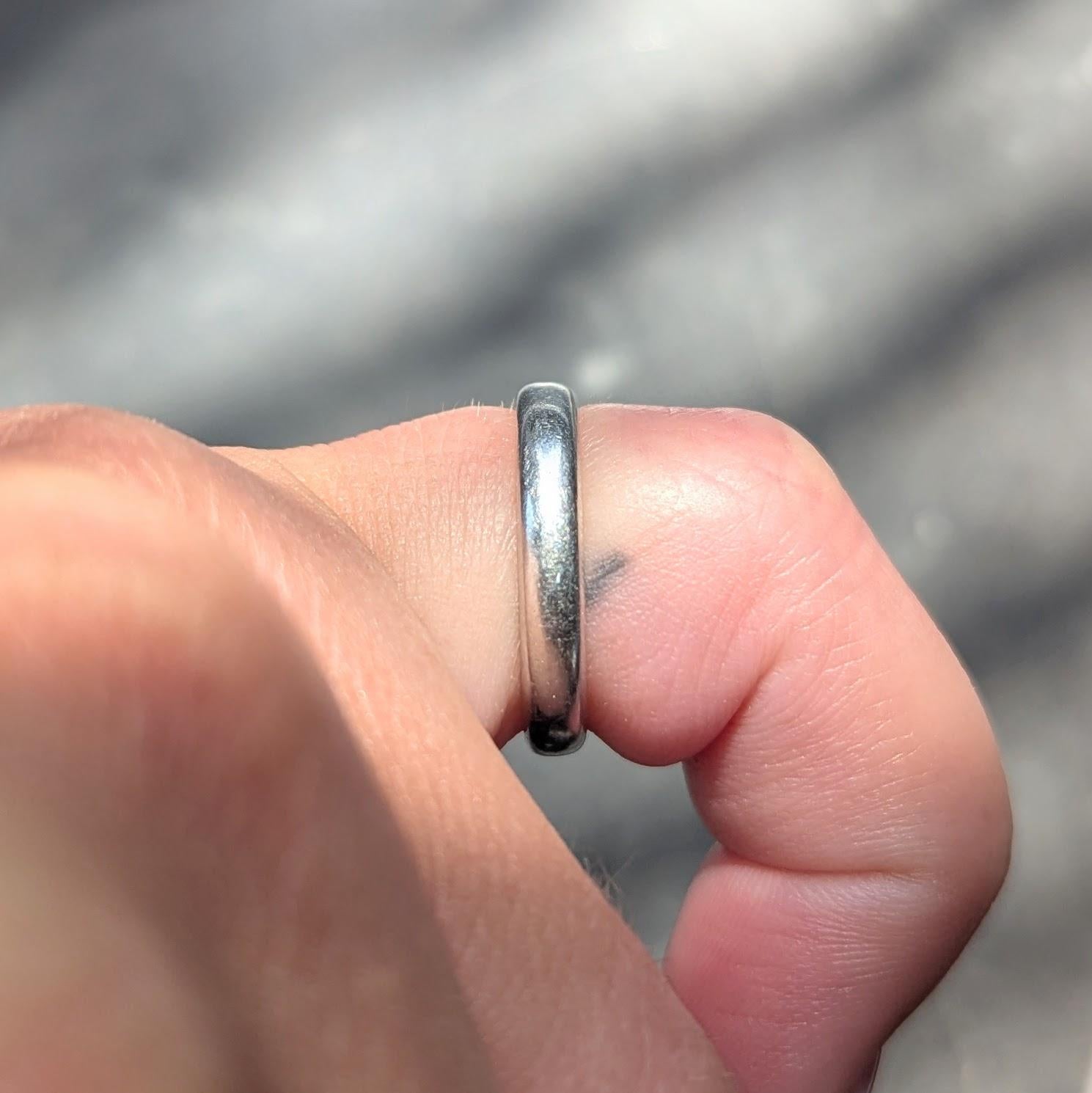 Tiffany & Co. 1990's Platinum Vintage Slim Wedding Band Ring