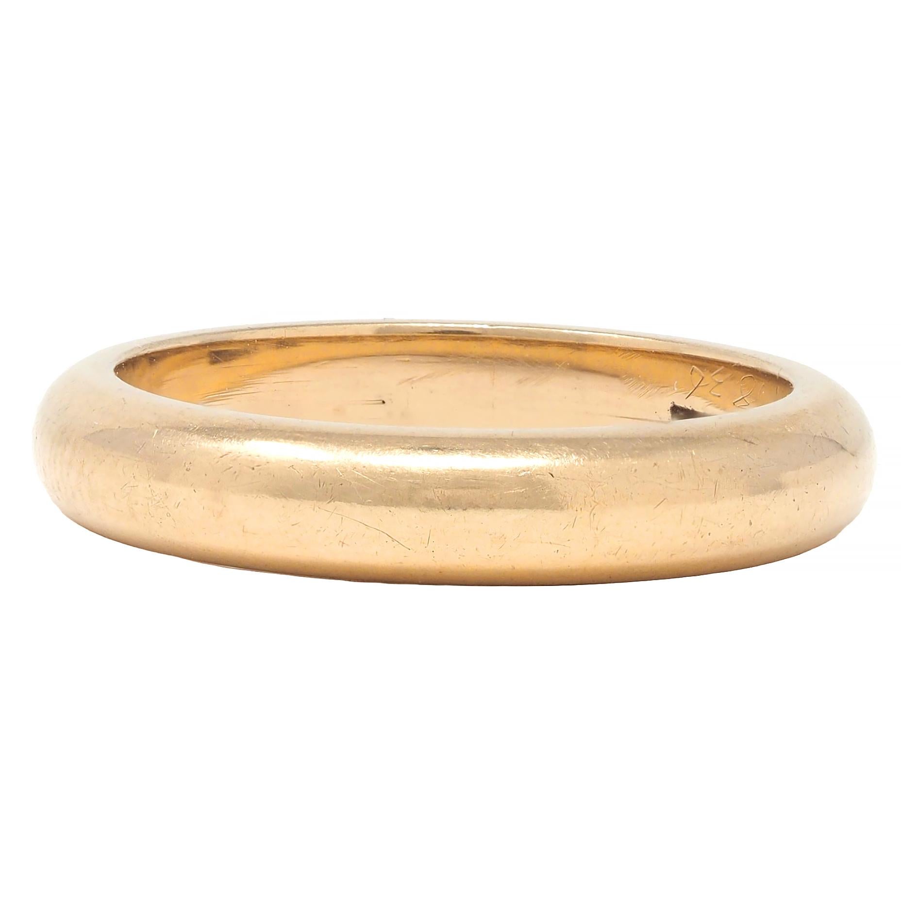 Tiffany & Co. Retro 14 Karat Yellow Gold Vintage Wedding Band Ring