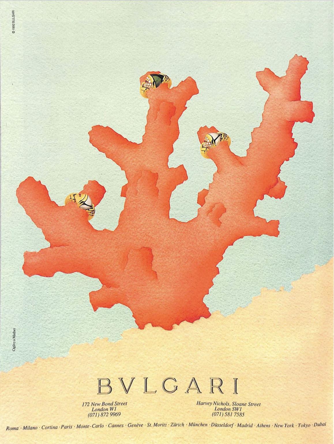 Bulgari 1990's Ruby 18 Karat Two-Tone Gold Vintage Naturalia Ring