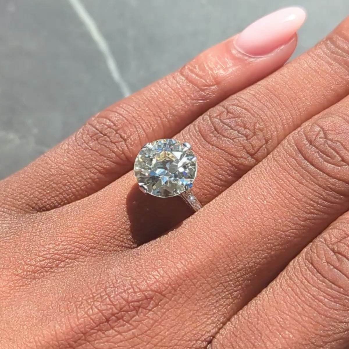 Art Deco Old European Diamond Platinum Scrolling Vintage Engagement Ring GIA