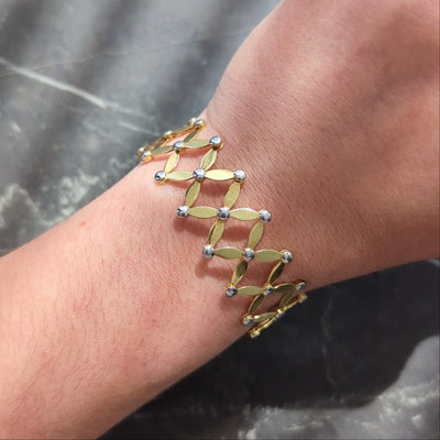 2000's 18 Karat Two-Tone Yellow Gold Expanding Universal Bracelet Ring