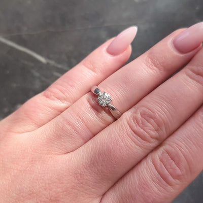 Tiffany & Co. Round Brilliant Diamond Platinum Harmony Solitaire Engagement Ring