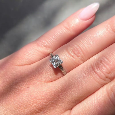 Art Deco Old European Diamond 18K Gold Vintage Orange Blossom Engagement Ring