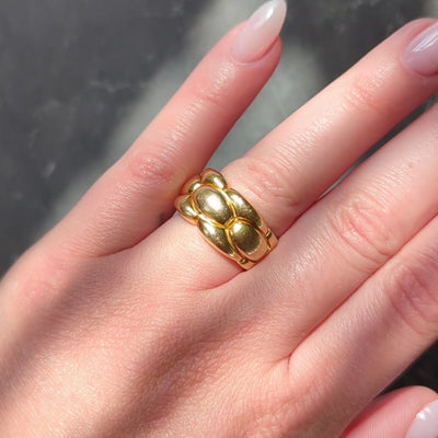 Cartier 1989 18 Karat Yellow Gold Vintage Braid Band Ring