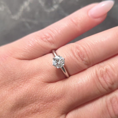 Tiffany & Co. Contemporary 0.90 CTW Diamond Platinum Solitaire Engagement Ring