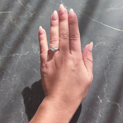 Mid-Century 1.80 CTW Diamond Platinum Vintage Three Stone Engagement Ring GIA