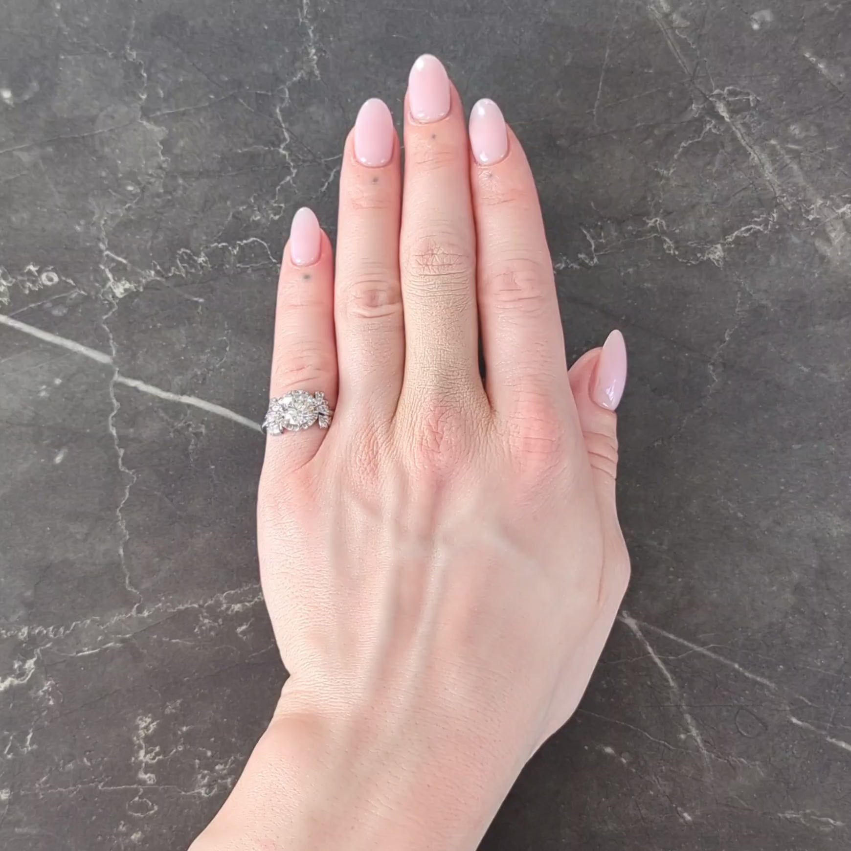 Mid-Century 2.00 CTW Diamond Platinum Vintage Bow Engagement Ring