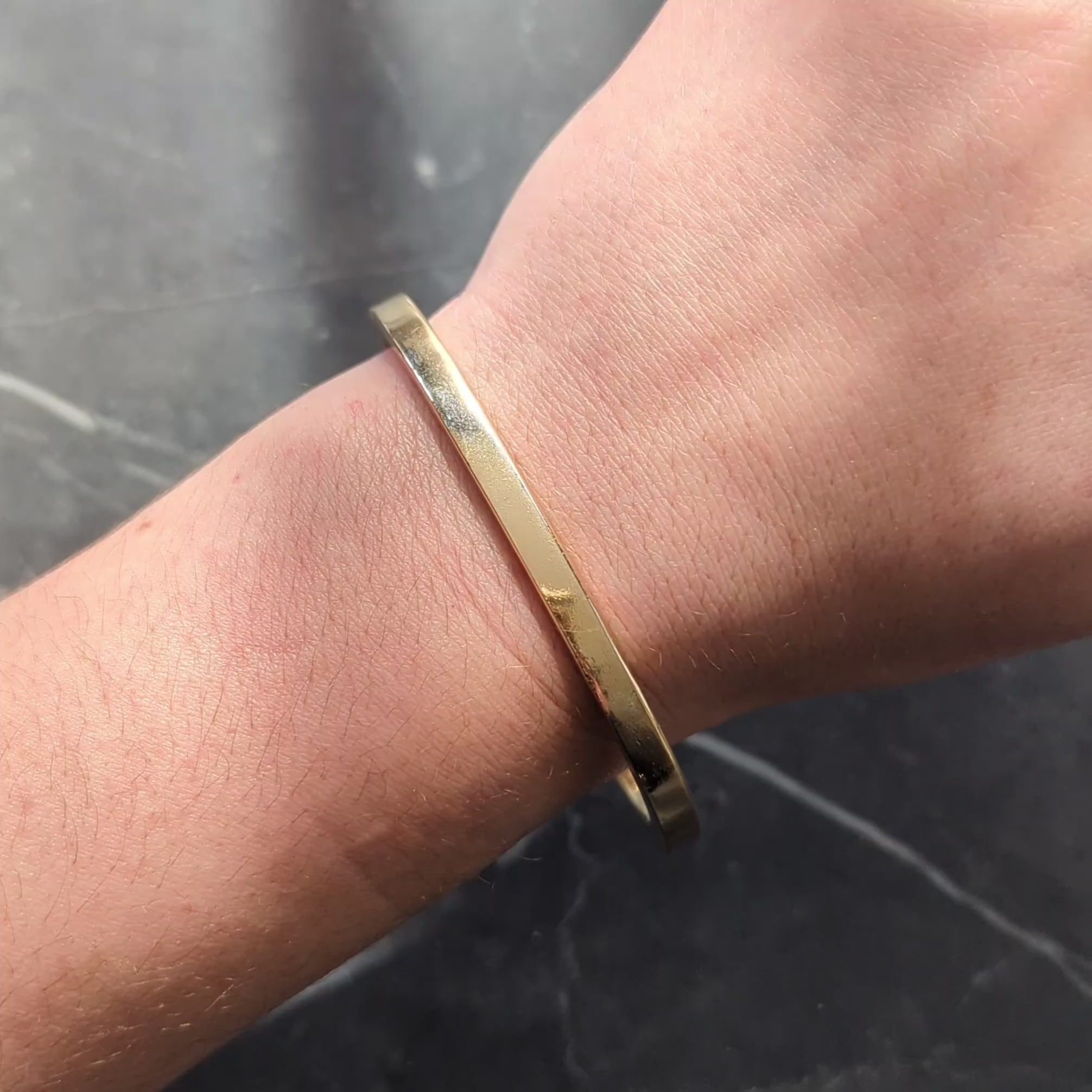 Cartier Dinh Van 1970's 18 Karat Yellow Gold Vintage Cuff Bracelet