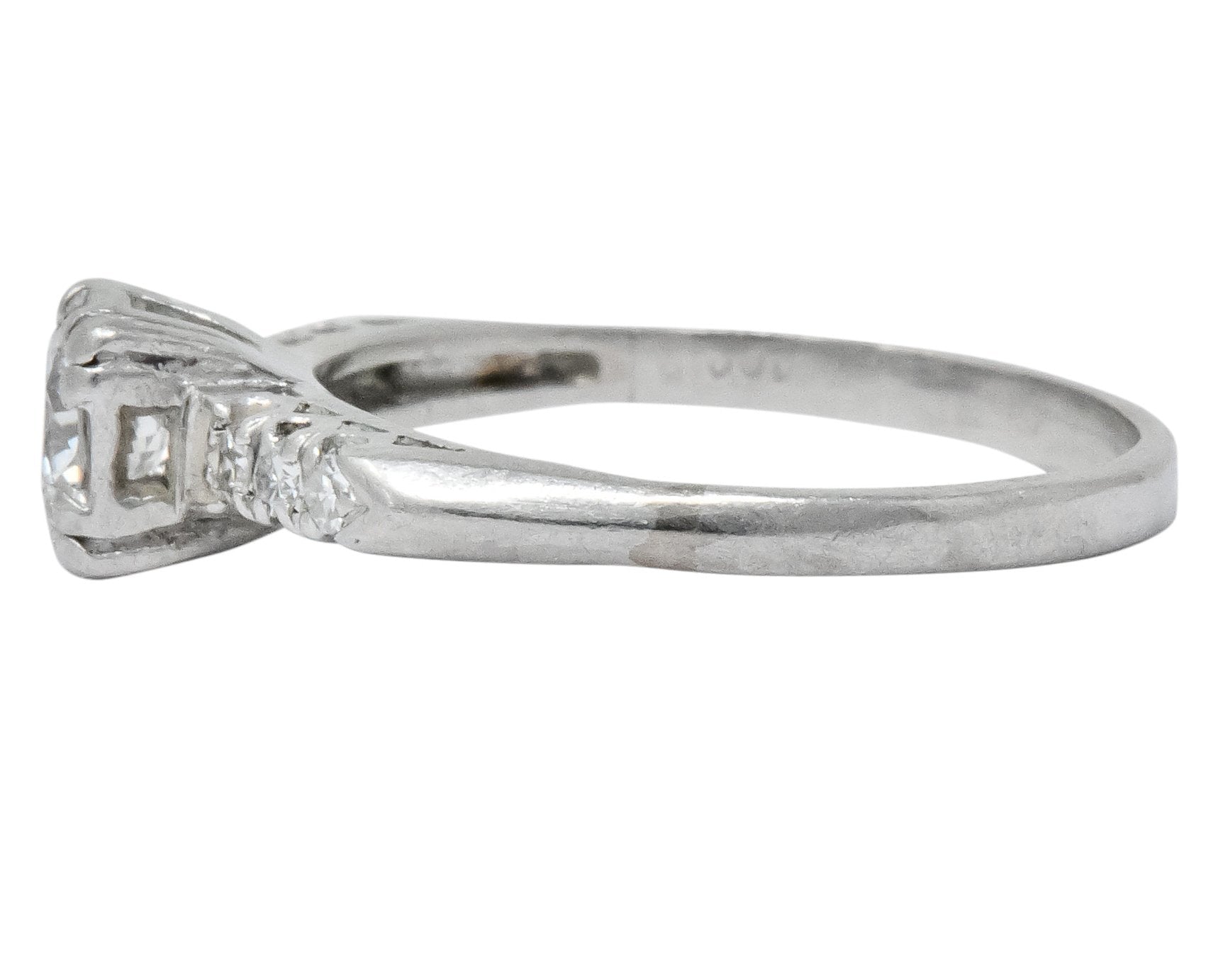 1940's Retro 0.50 CTW Diamond Platinum Engagement Ring - Wilson's Estate Jewelry