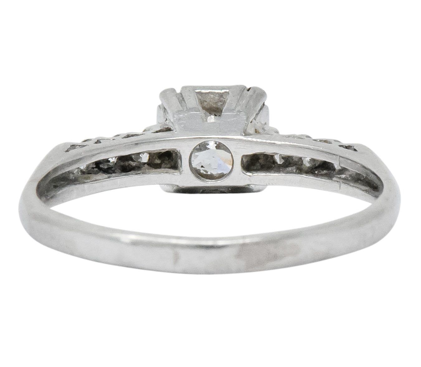 1940's Retro 0.50 CTW Diamond Platinum Engagement Ring - Wilson's Estate Jewelry