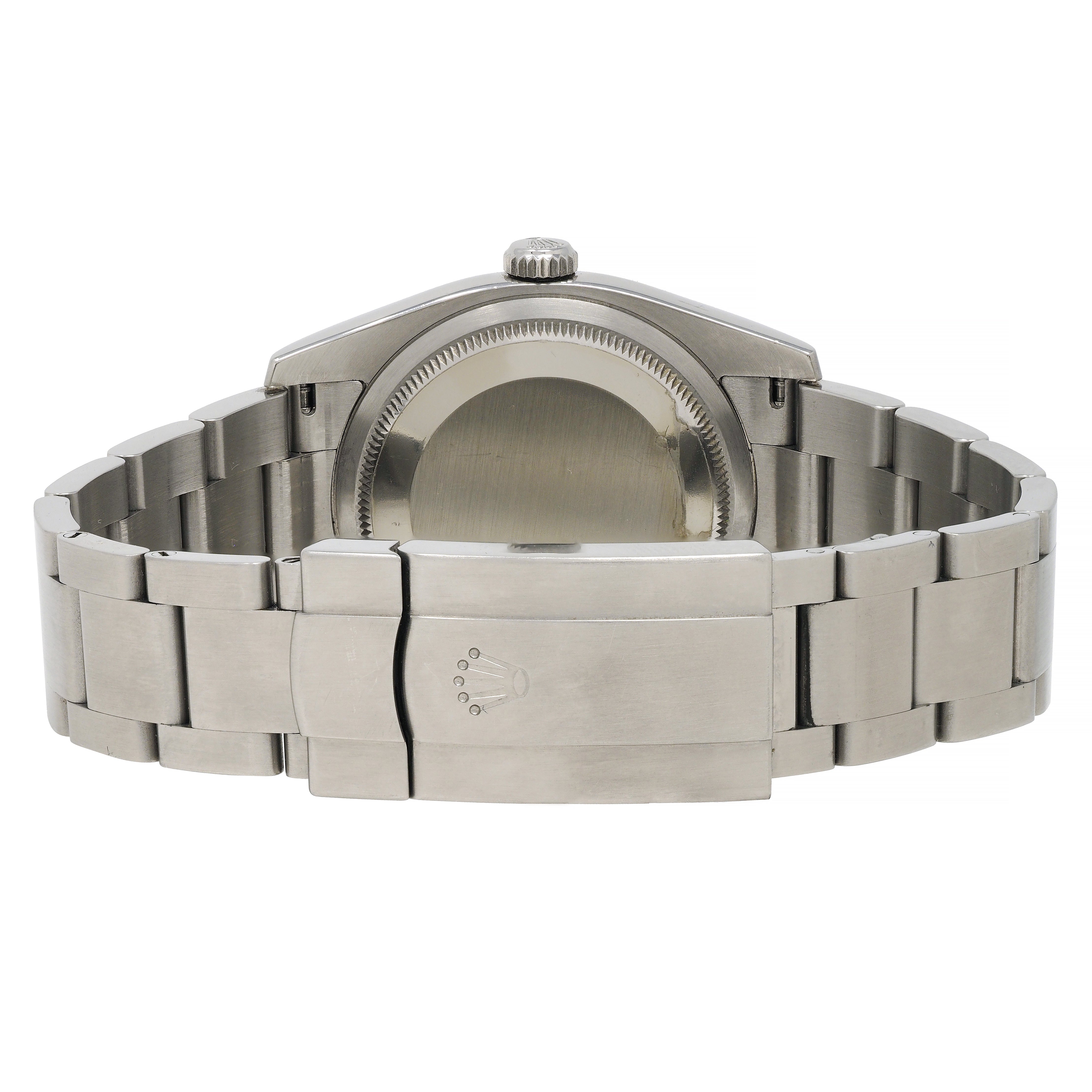 Rolex 36 Stainless Steel Oyster Perpetual Blue Silver Concentric 116000 Watch