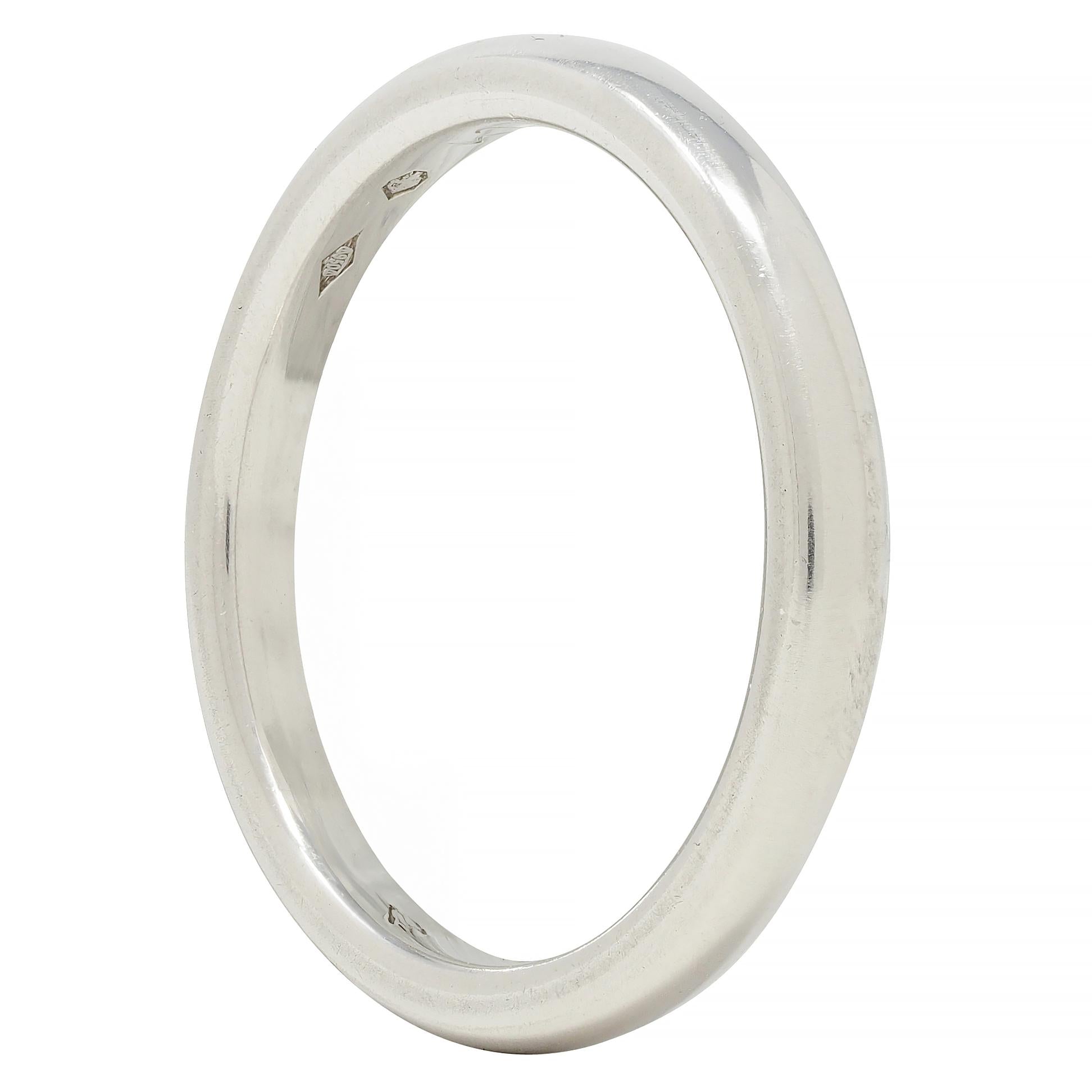 Van Cleef & Arpels Contemporary Platinum Wedding Stacking Band Ring