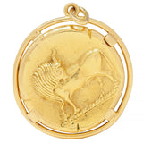 Van Cleef French 18 Karat Yellow Gold Taurus Vintage Zodiac Charm Pendant