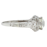 Art Deco 1.00 CTW Old European Diamond Platinum Vintage Engagement Ring