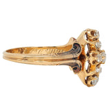 Victorian 0.50 CTW Old Mine Cut Diamond 18 Karat Yellow Gold Antique Ring