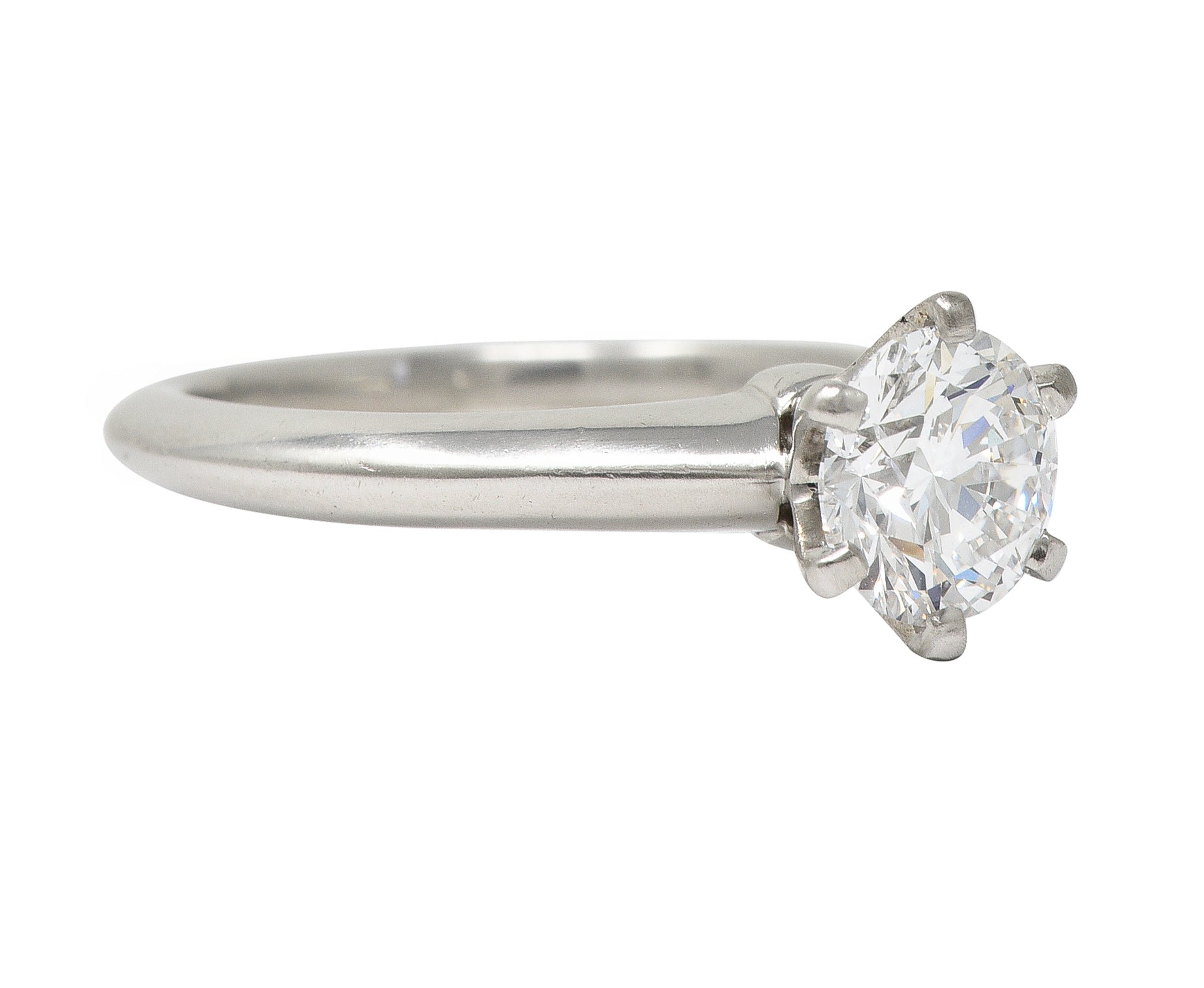 Tiffany & Co. Mid-Century 1.06 CTW Transitional Cut Solitaire Diamond Engagement Ring GIA Wilson's Estate Jewelry